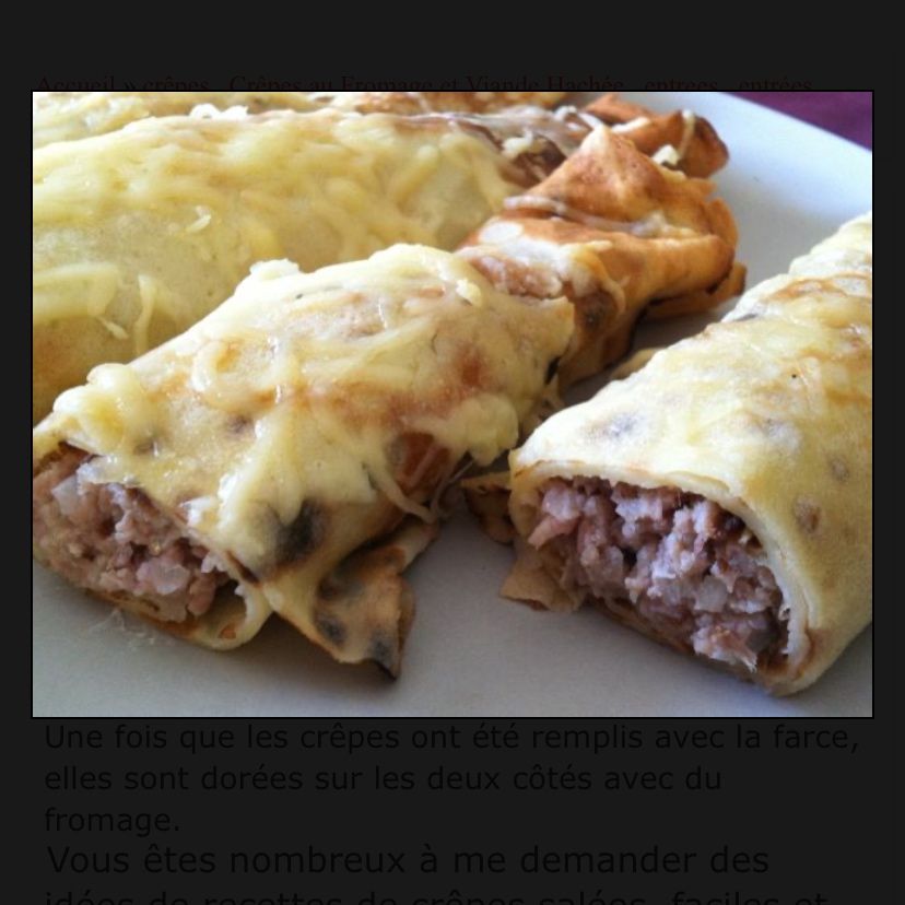 Crêpes À La Viande Et Fromage