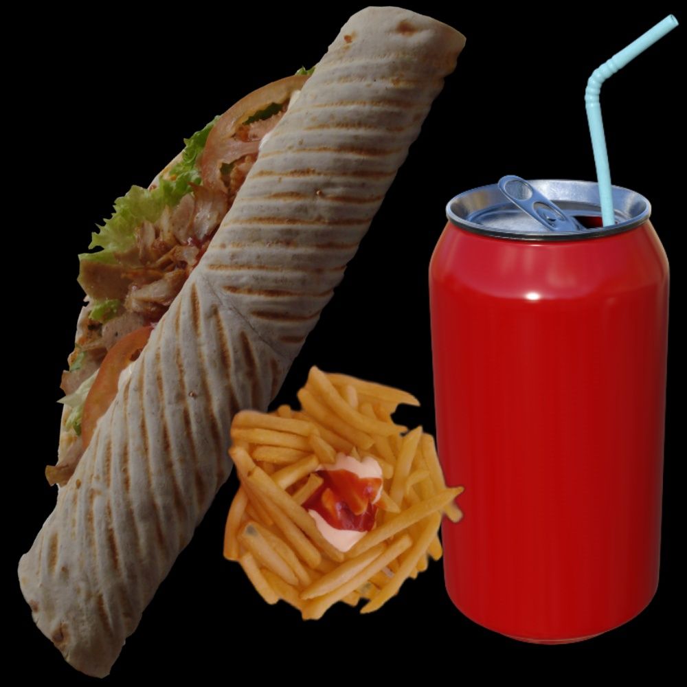 Lahmacum + Patatas + Refresco