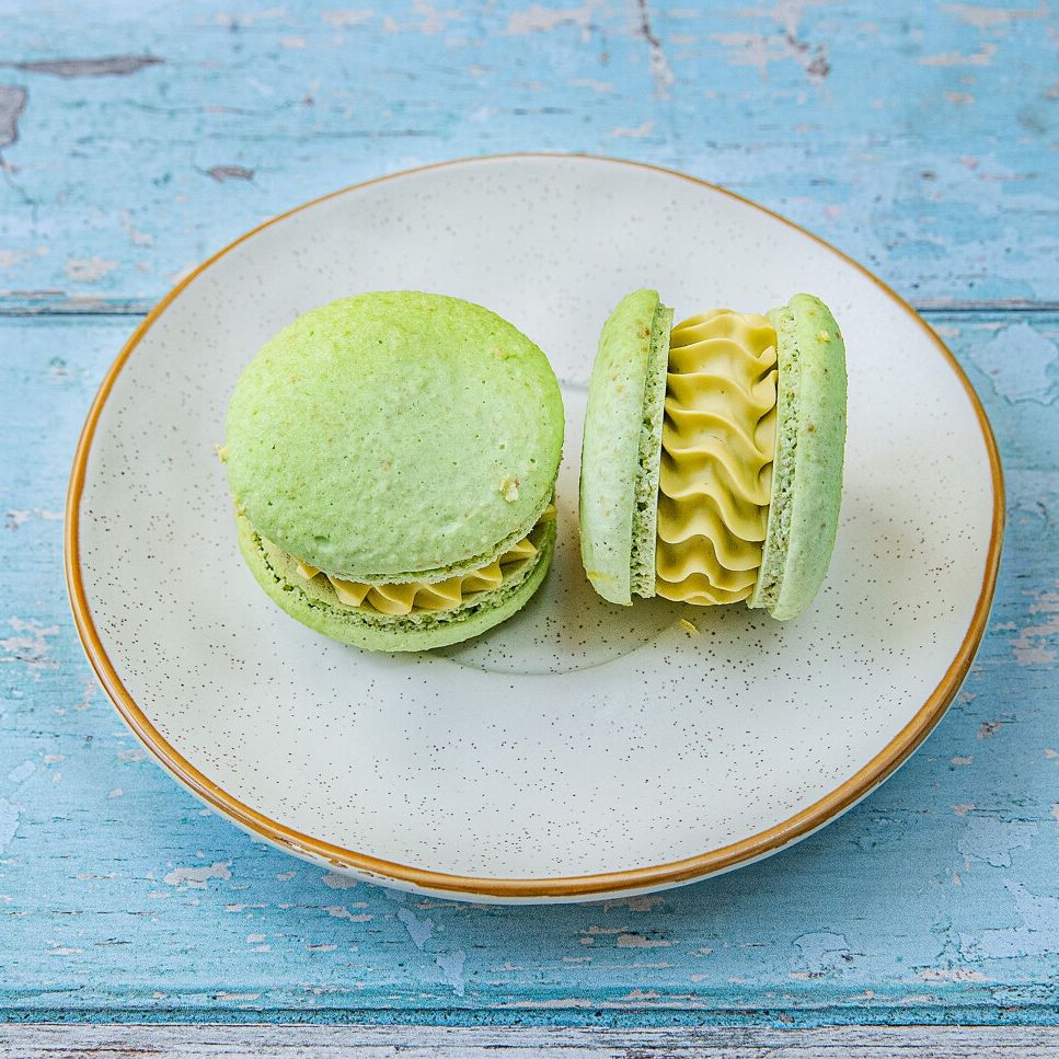 Macaron Pistacho Frambuesa