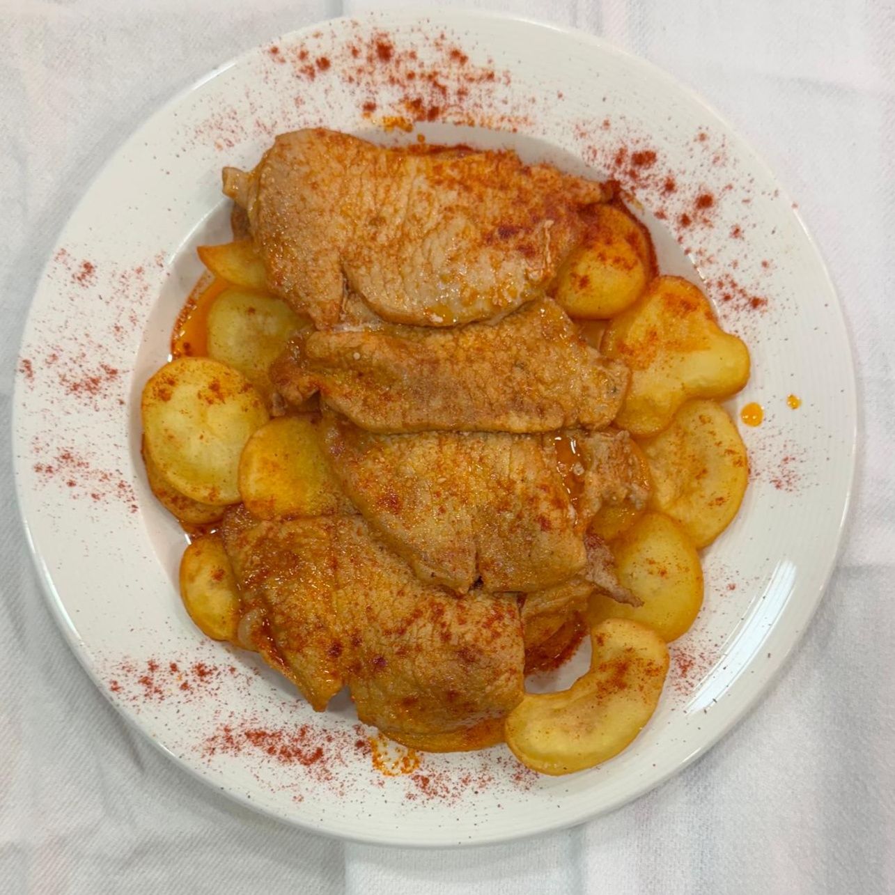 Raxo (Lomo De Cerdo) A La Gallega Con Patatas