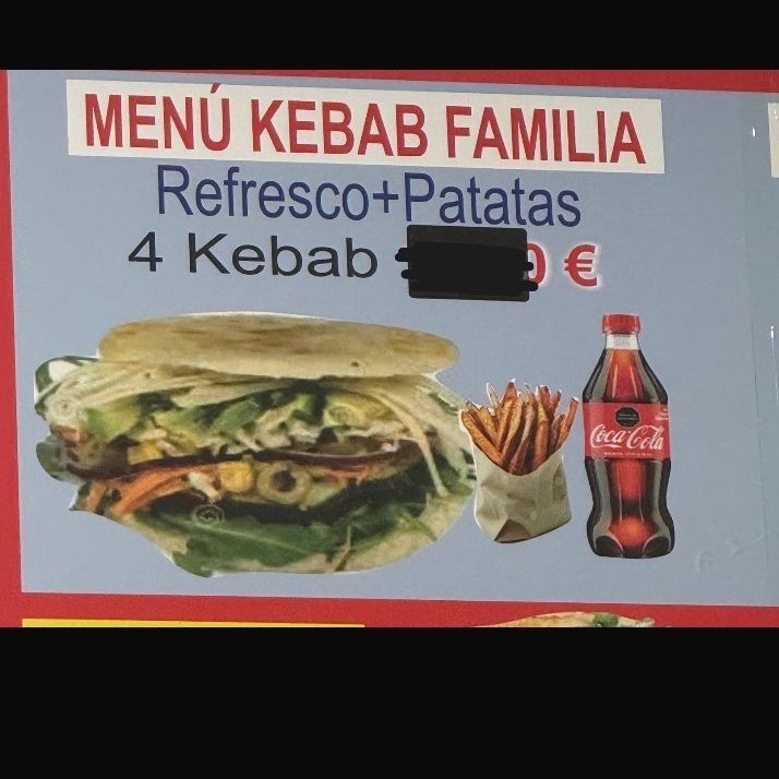 Menú Kebab Familia