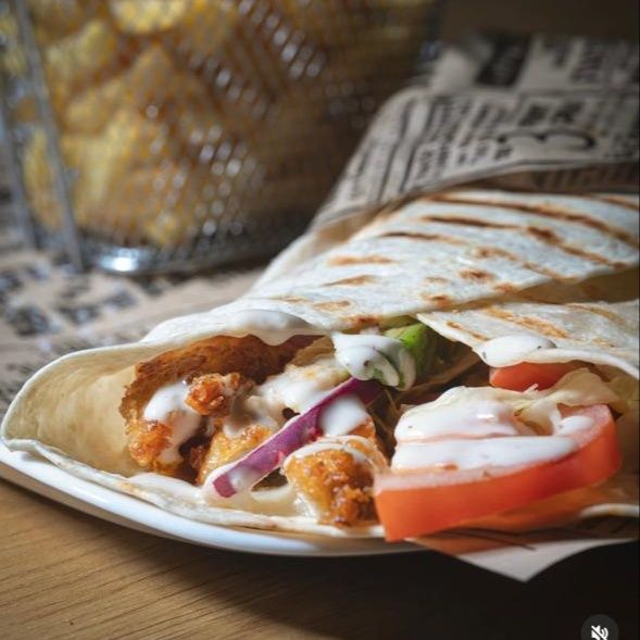 Wrap de pollo frito