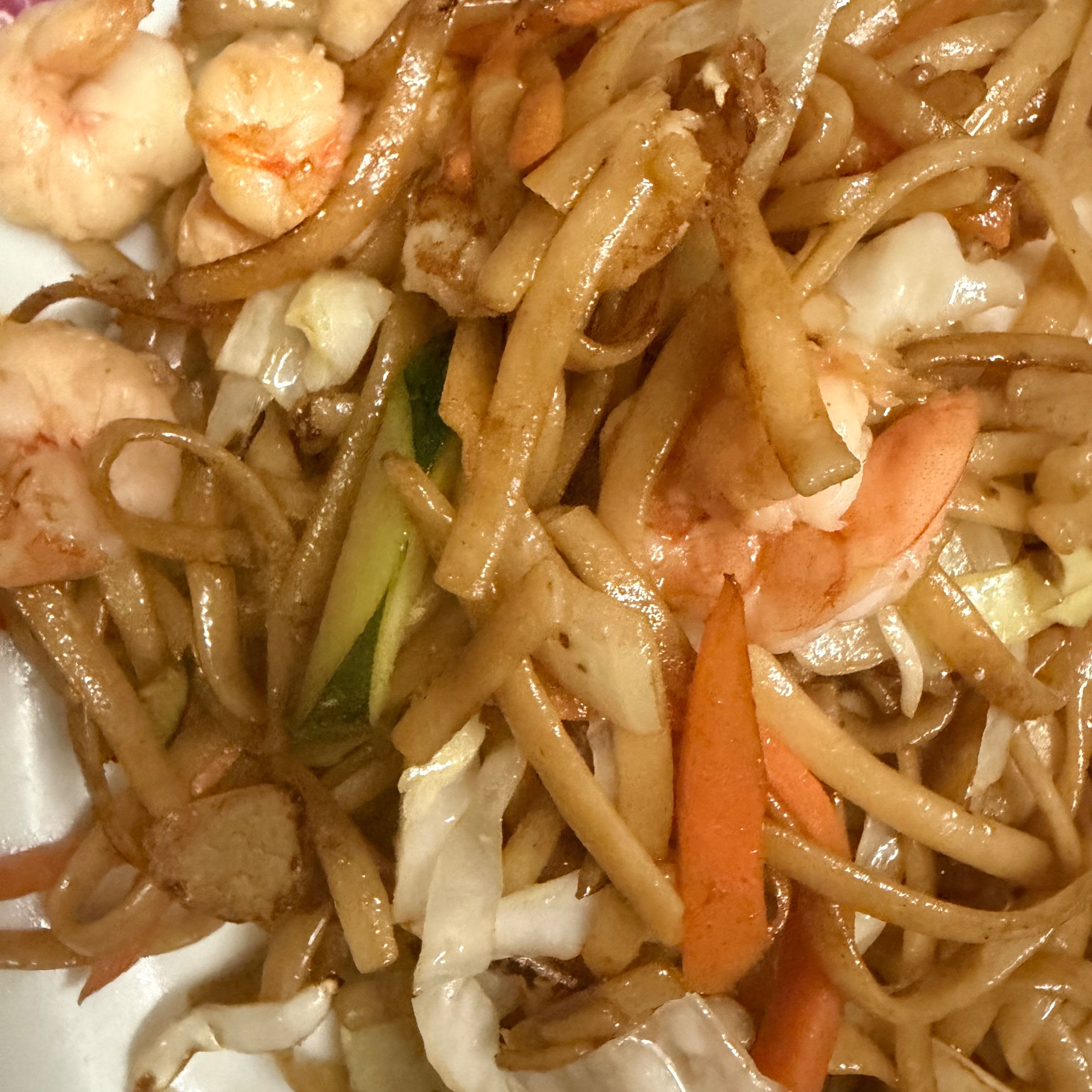 Tallarines Fritos Con Gambas