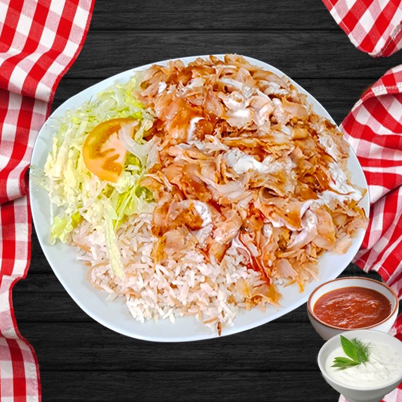 Plato Kebab Con Arroz