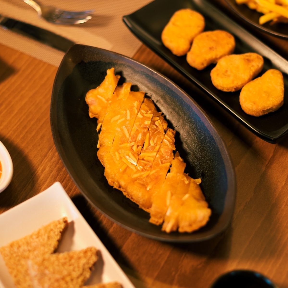 Menu Pollo Frito Almendrado