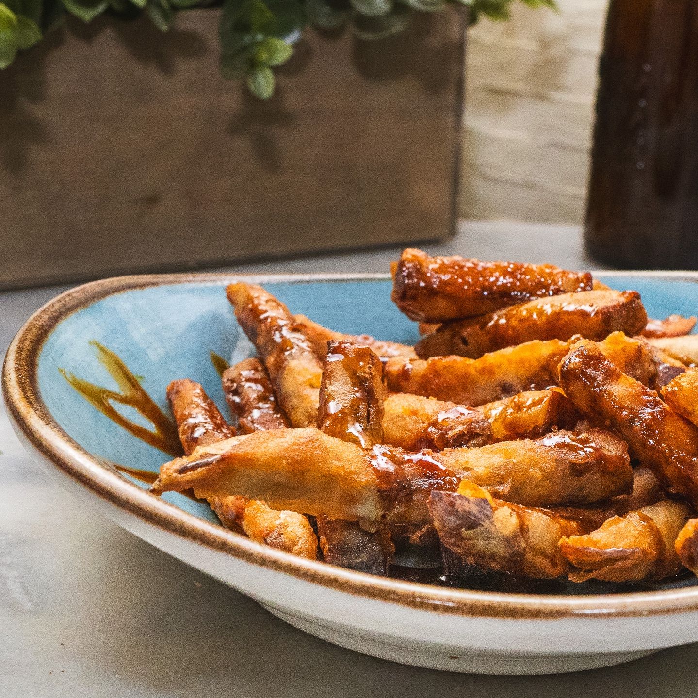 Bastones De Berenjenas Con Miel De Caña