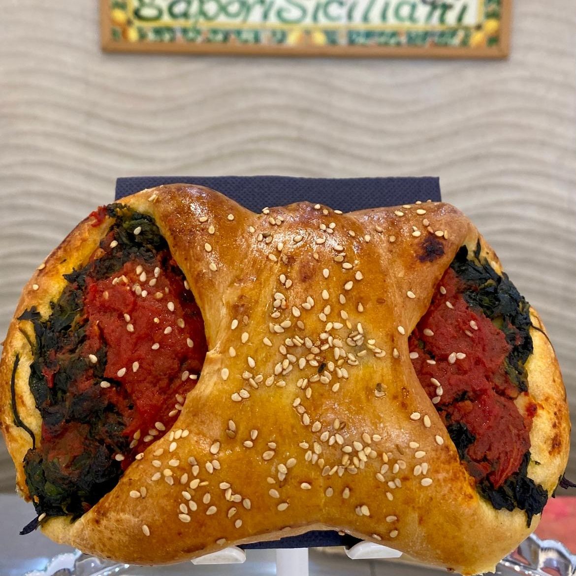 Cartocciata spinaci e pomodoro