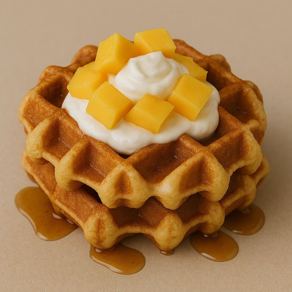 Waffle al Mango e Cocco