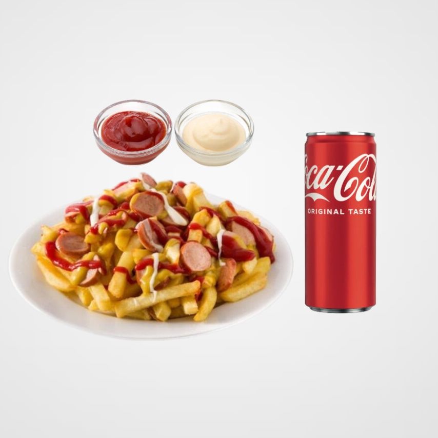 Menu patatine e wurstel