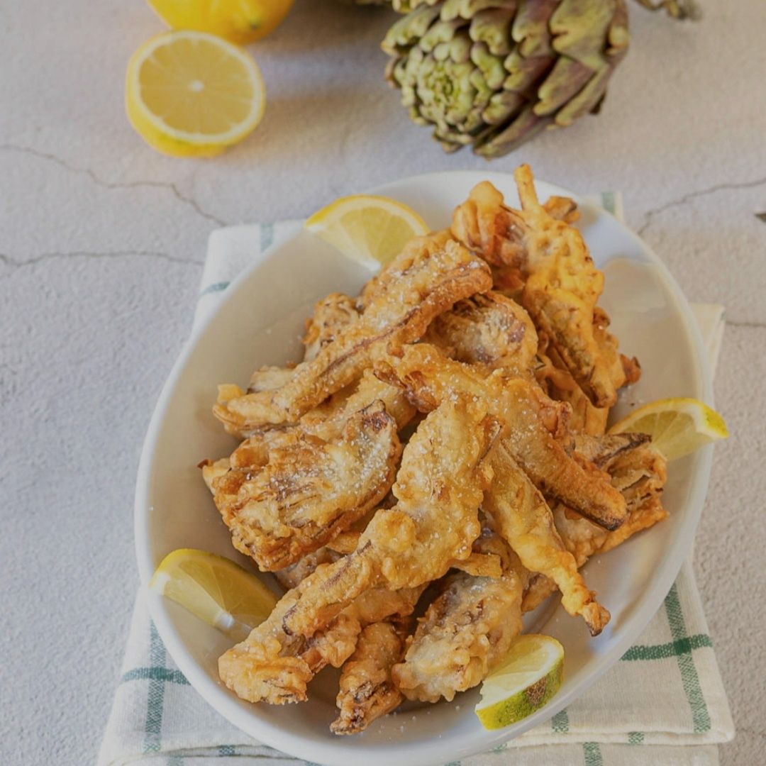 Carciofi indorati e fritti