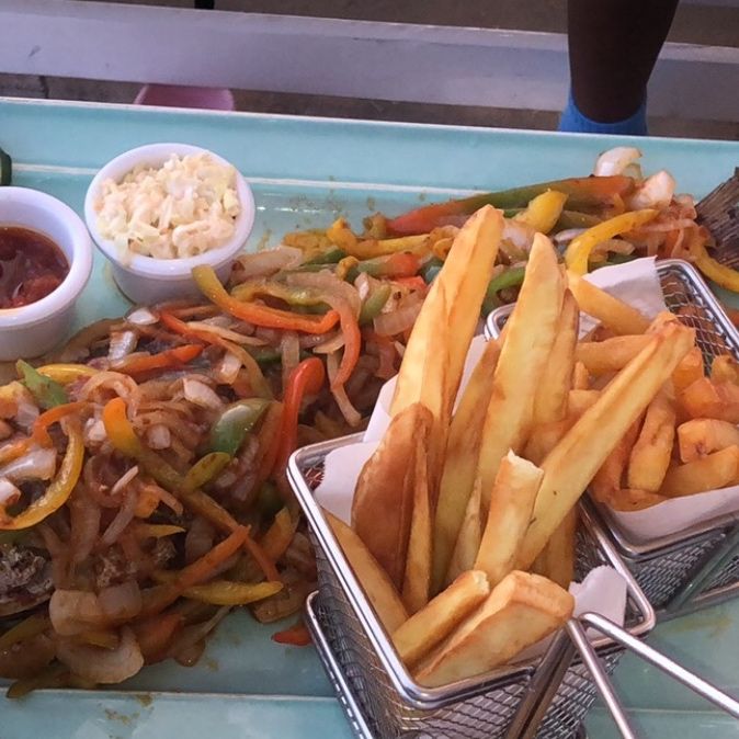 Bbq Croaker Fish, Fries & Coleslaw