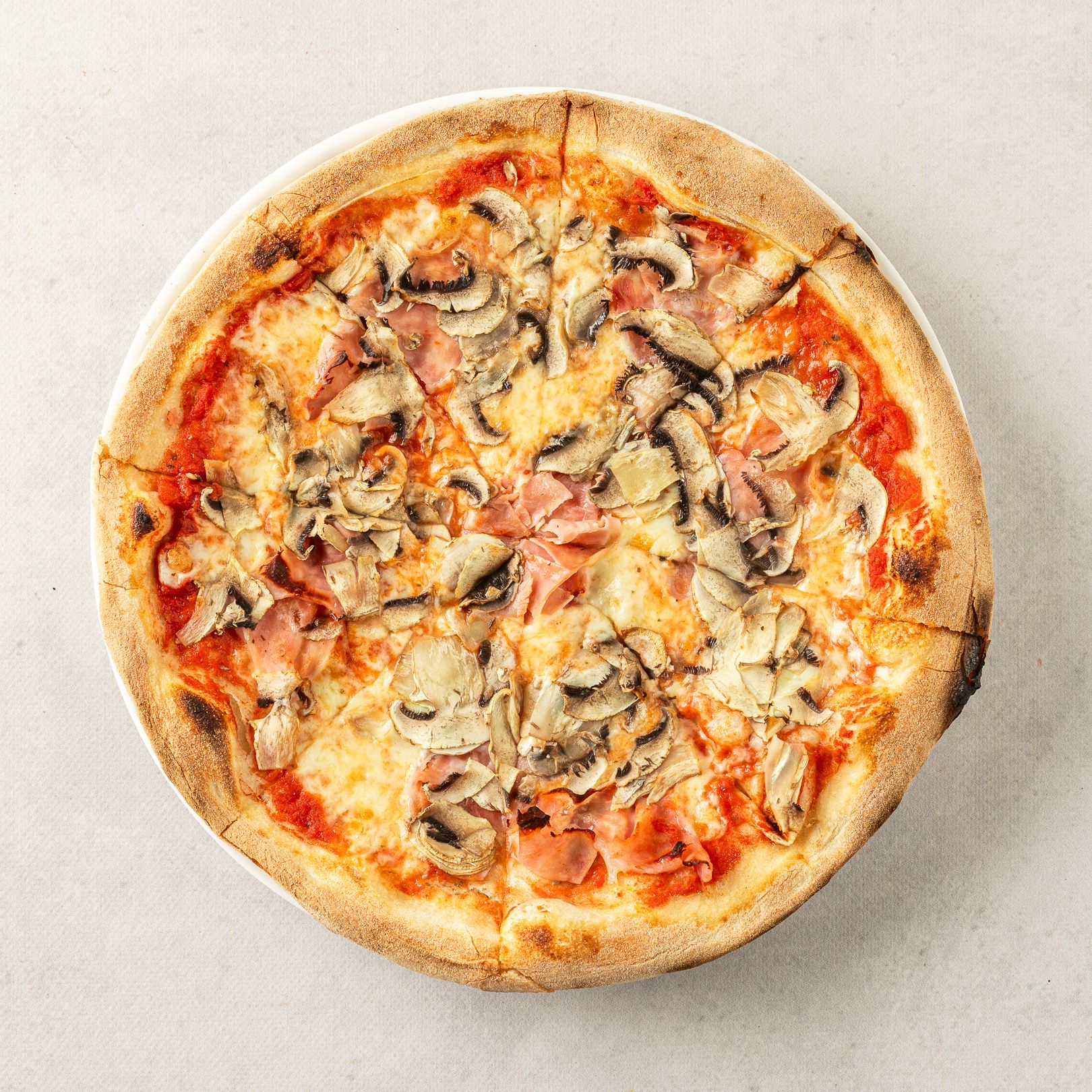 Prosciutto cotto e funghi