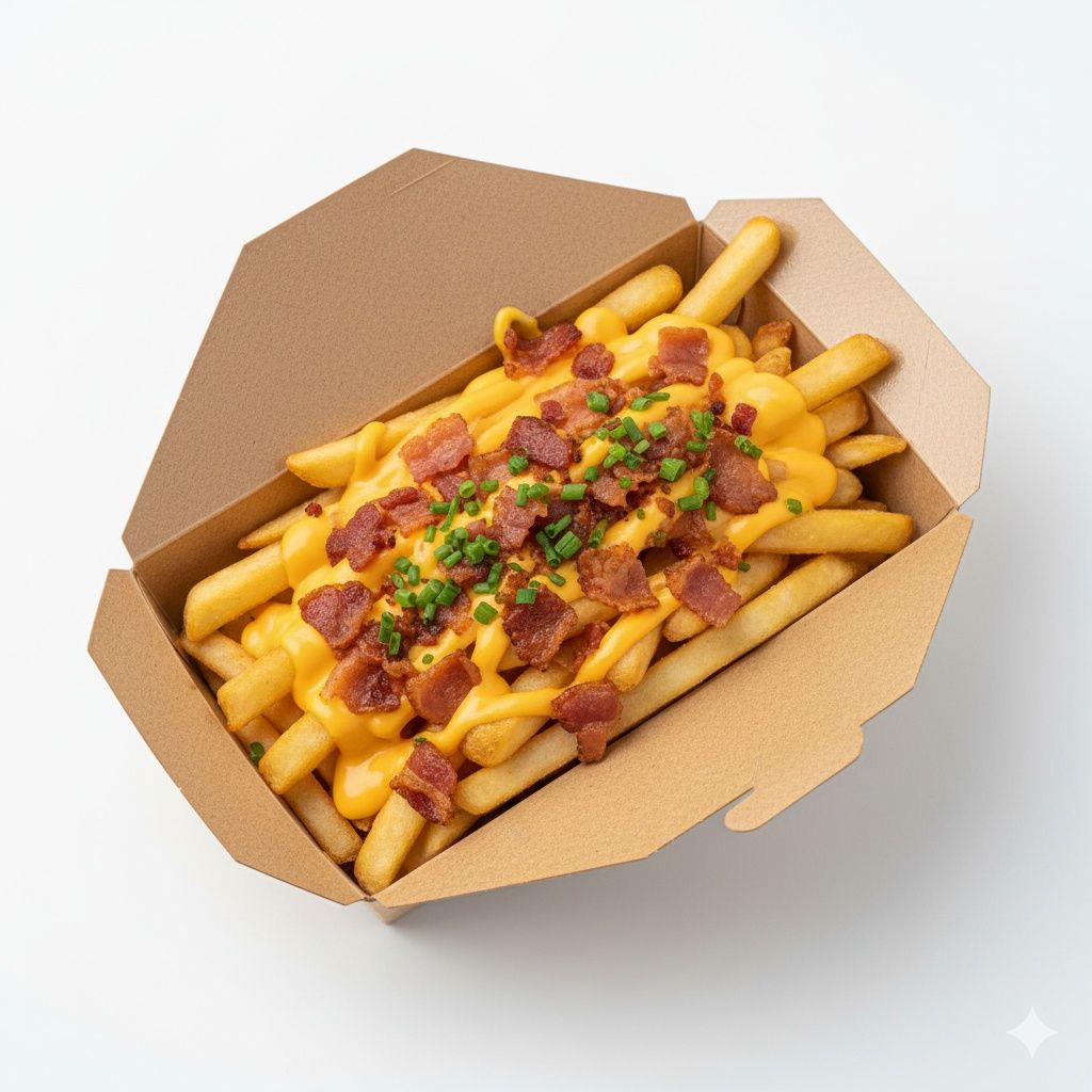 Frytki Cheddar Bekon