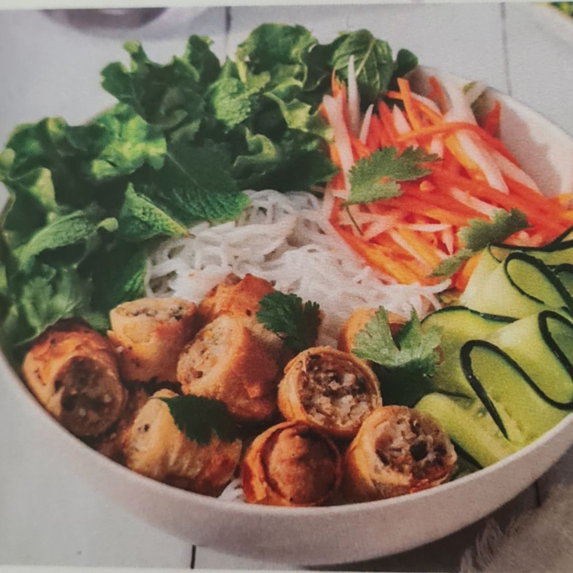 Vegetarian spring roll vermicelli 