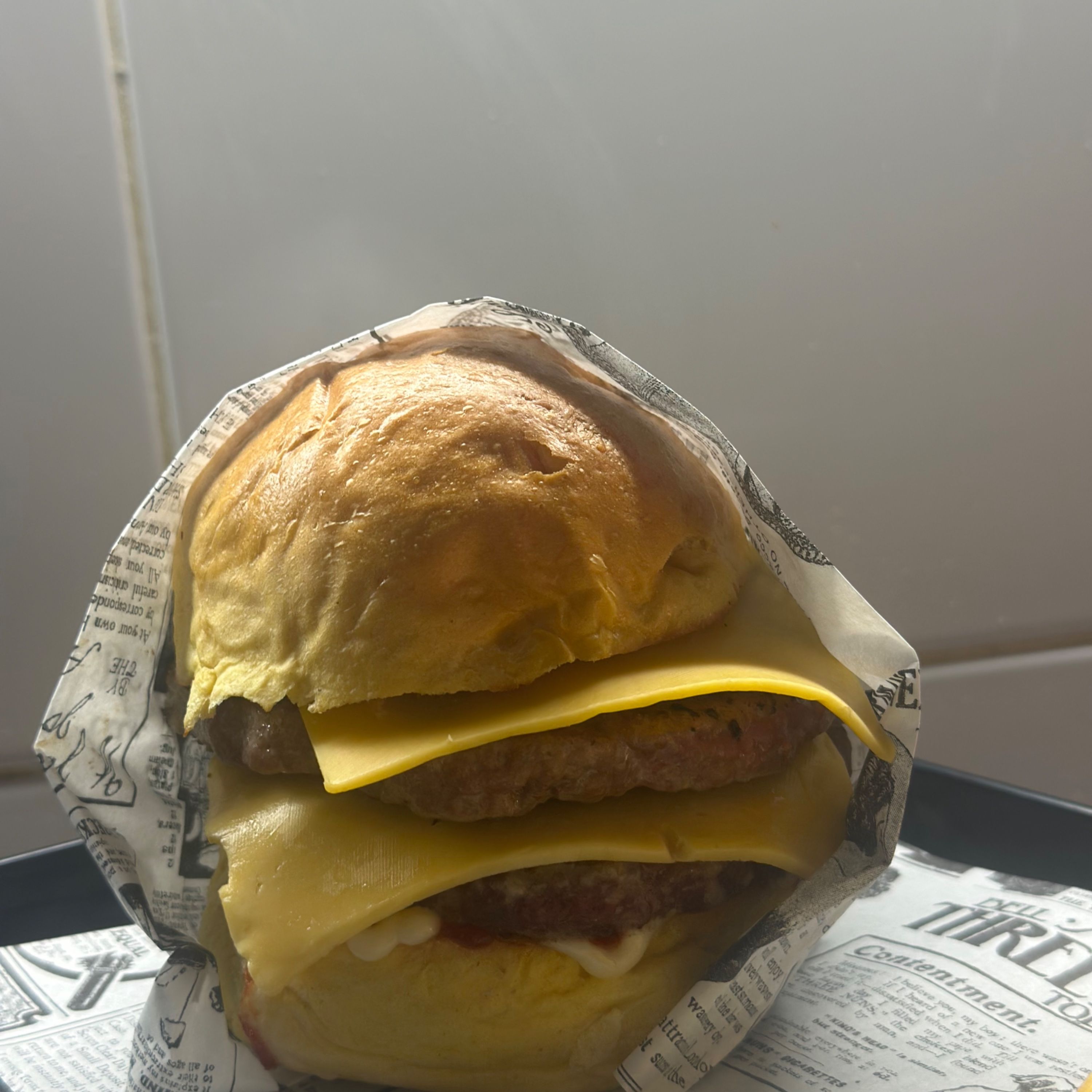 double cheeseburger simples