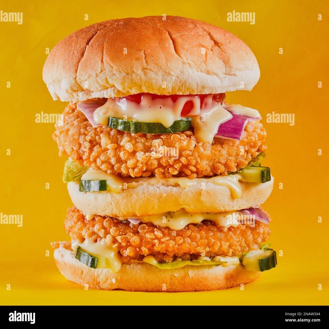 Double chicken burger