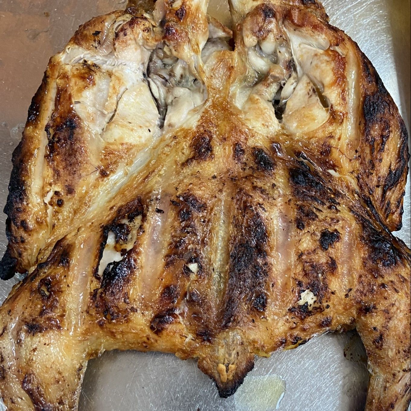 Frango assado metade