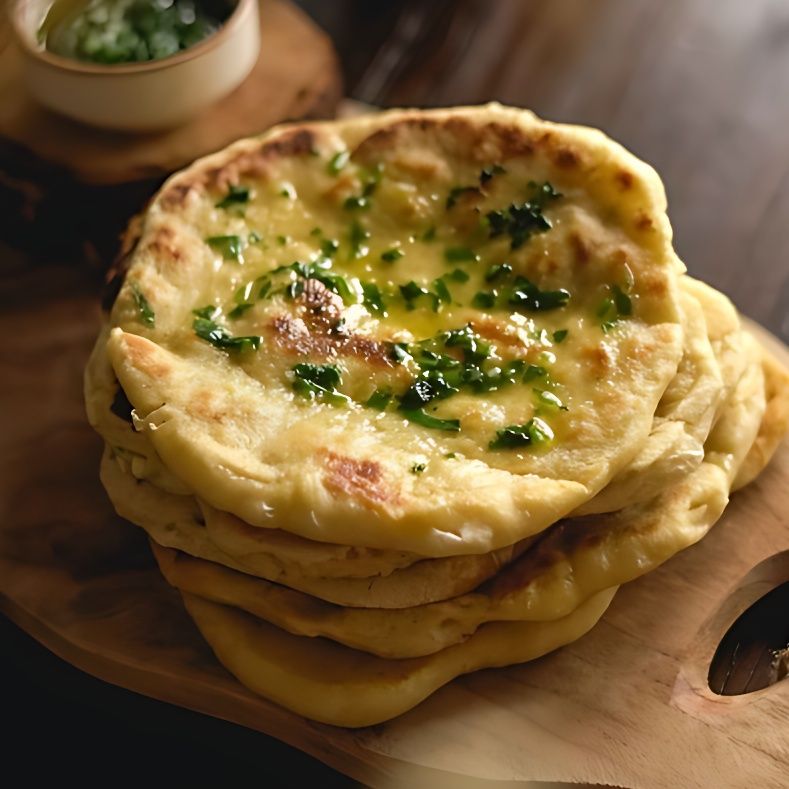 Pão indiano com manteiga