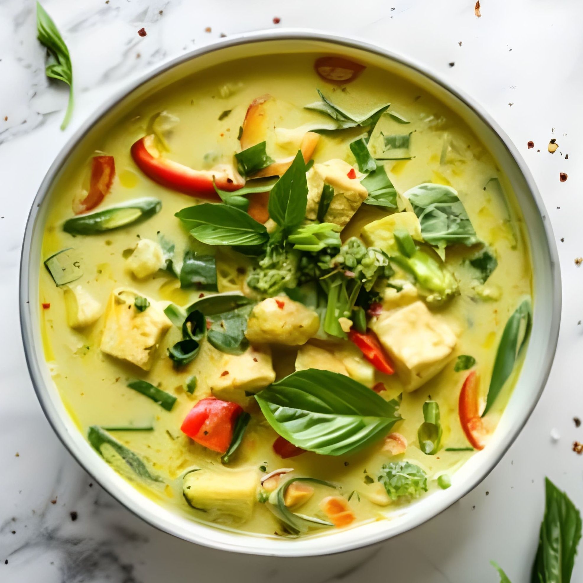 Caril verde de peixe