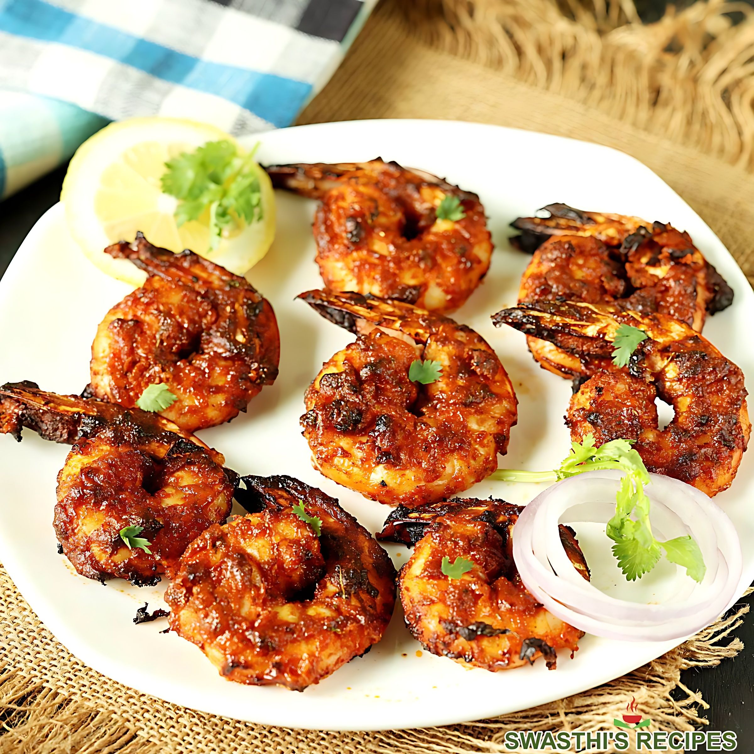 Tandoori prawns