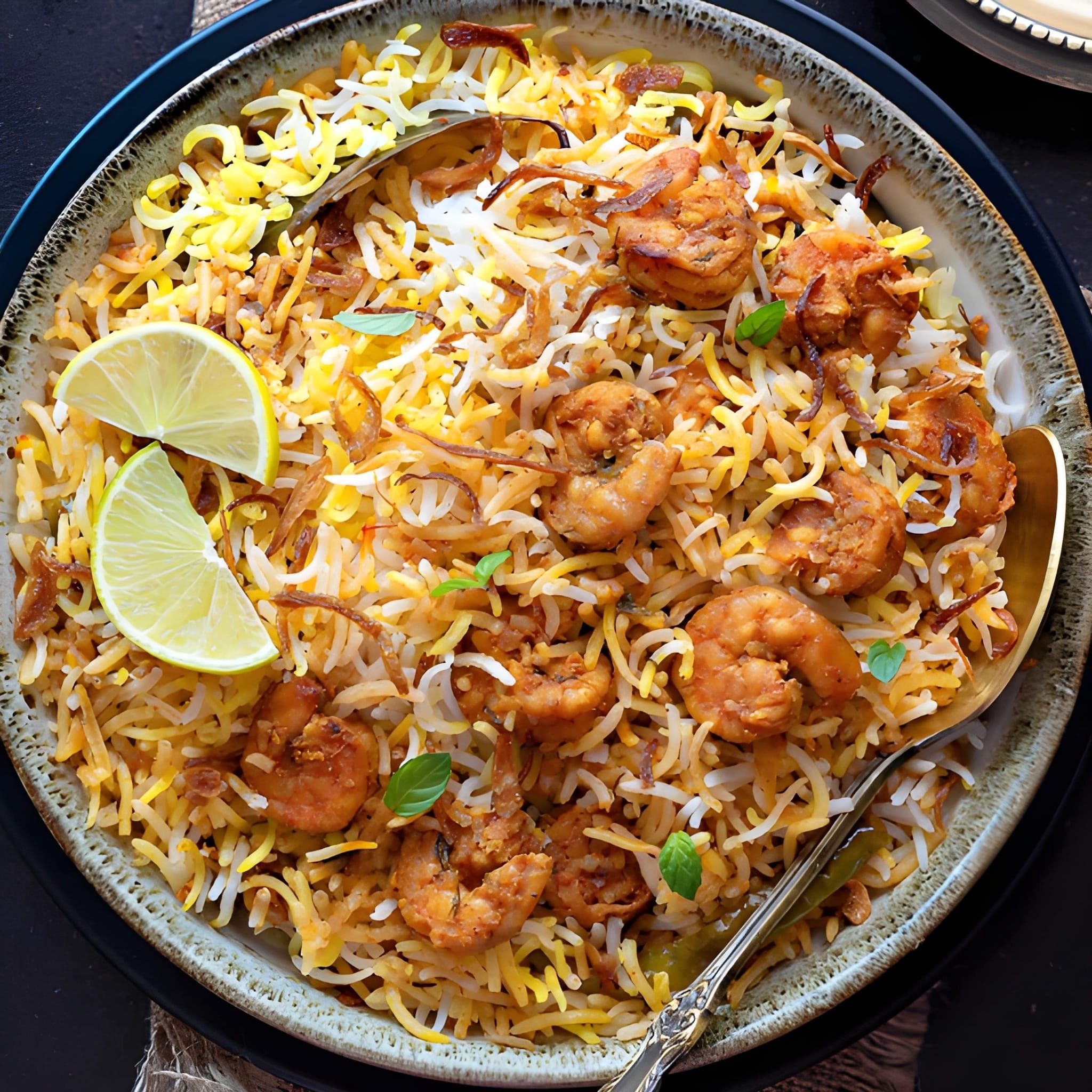 Arroz com camarão/prawn biryani