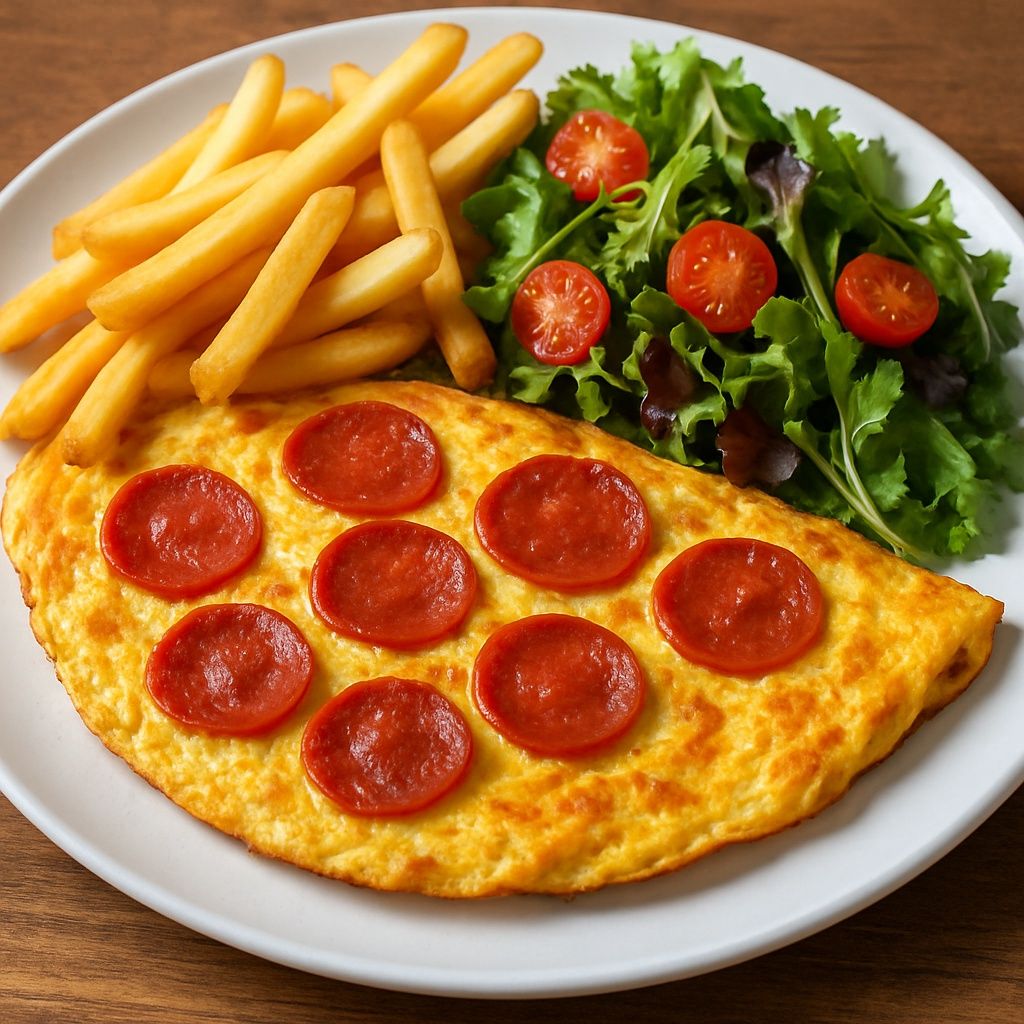 Pepperoni omelette