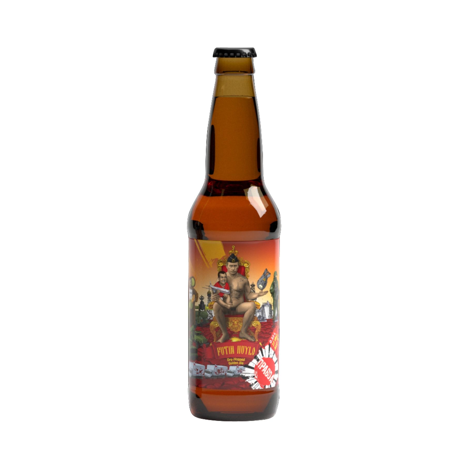 putin Huylo, 8% abv, 17.5 plato, 27 ibu