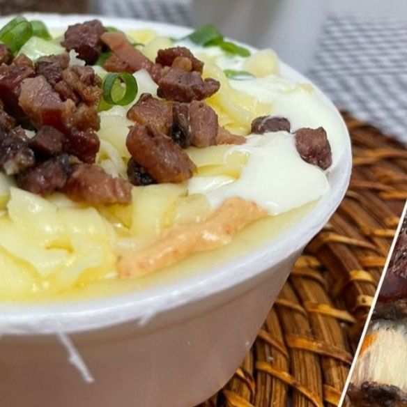 Batata recheada de carne