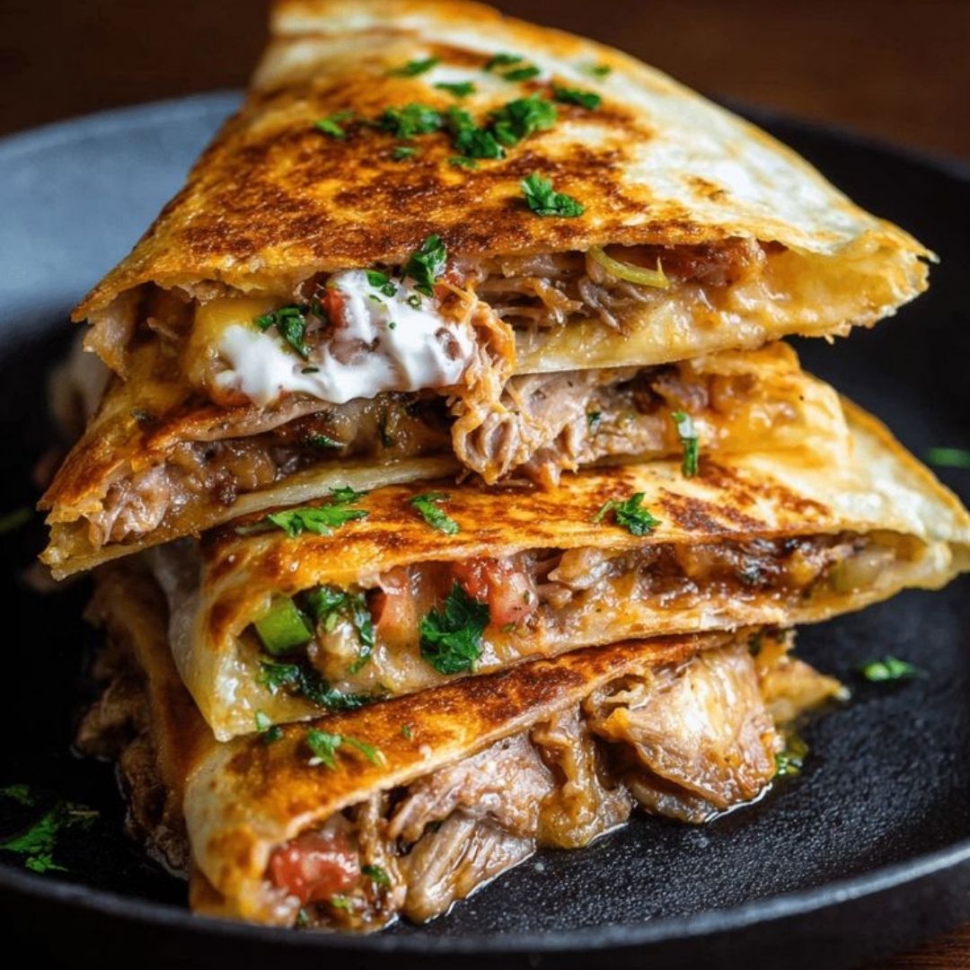 Quesadilla cu porc afumat