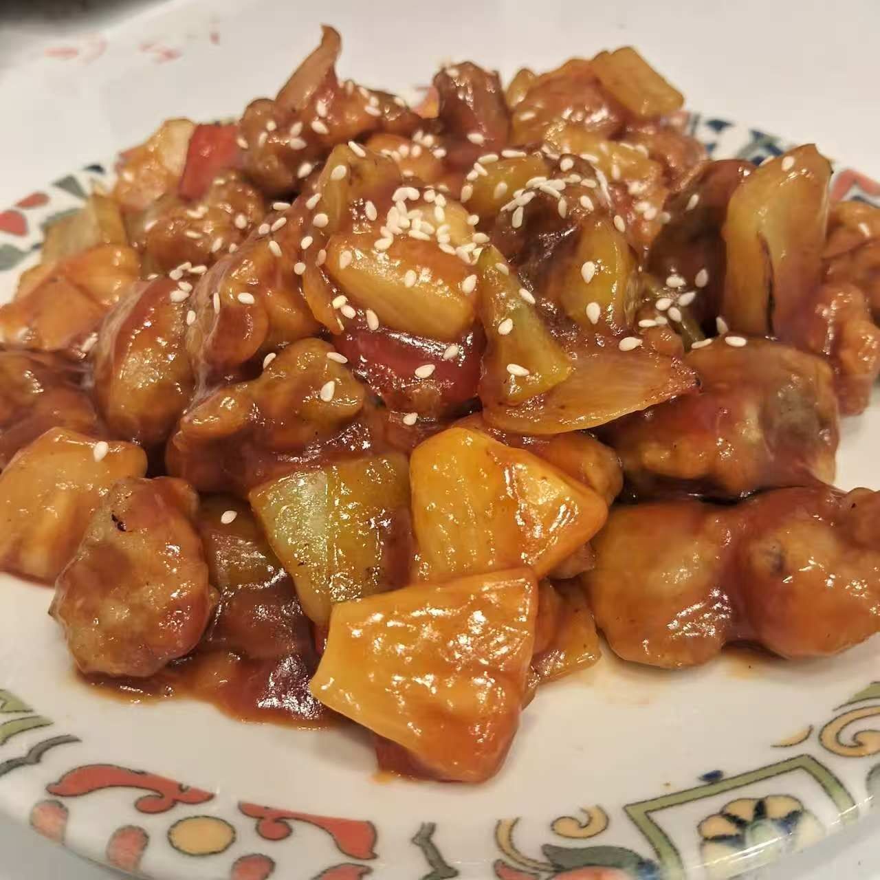 Drveno meso sa ananasom i pirinač