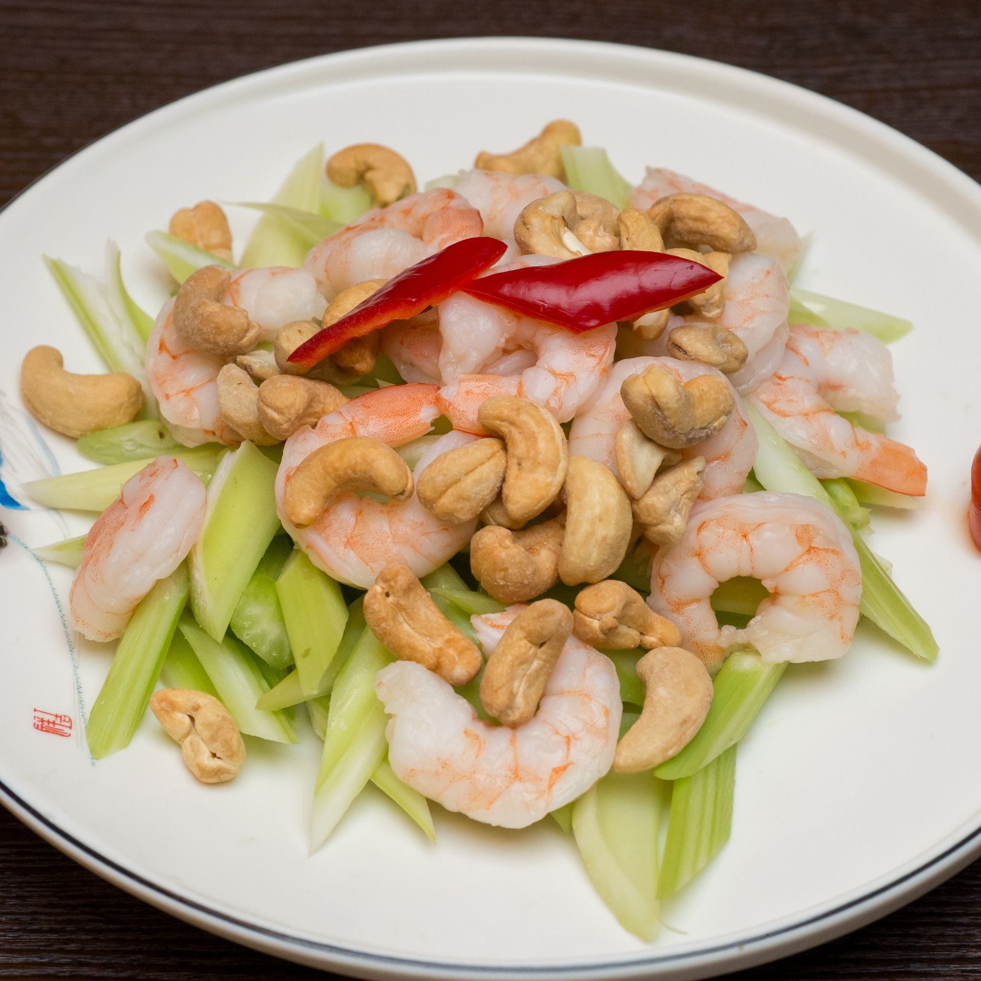 321	西芹腰果虾仁	Shrimp with Celery and Cashews 