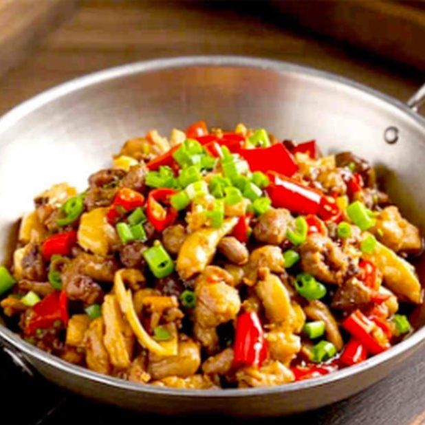 Dry-fried chicken offal