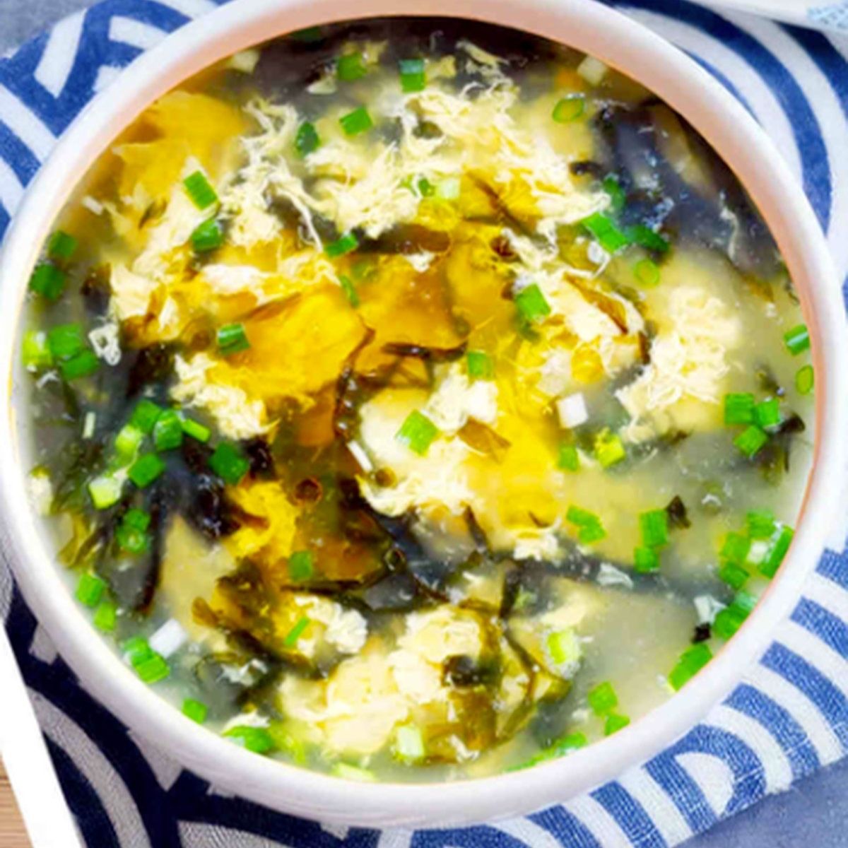 Lavender and egg soup