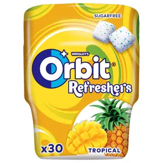 Orbit Refreshers дъвка Tropical 30 дражета / 20180034