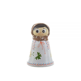 Papusa traditionala mica din ceramica model fetita 10cm 1 buc