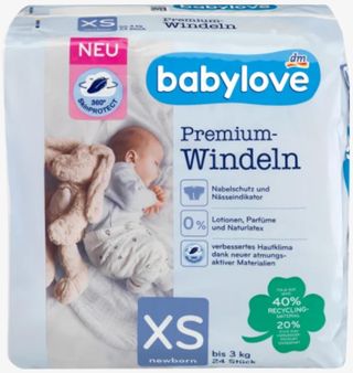 Babylove Premium Scutece Nou Nascuti 24Buc (533132)