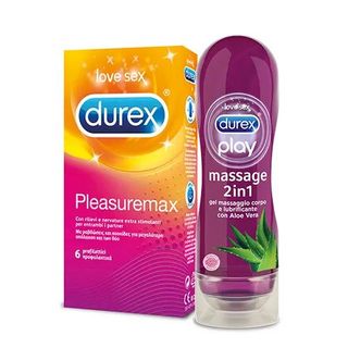 Kit Durex Pleasure x6 + Aloe Gel