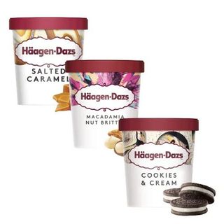 Pack Häagen-Dazs Salted Caramel - Macadamia - Cookies&Cream