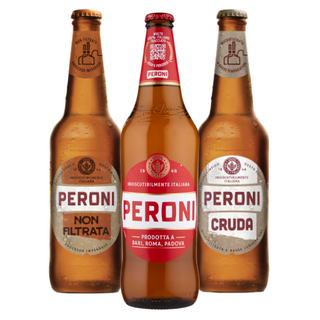 Pack 1x Birra Peroni Non Filtrata 50cl+ 1x Peroni Cruda 50cl +1x Peroni 66cl