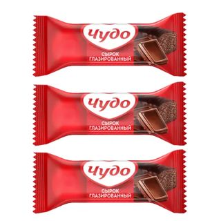 3х Сырок глазированный "Чудо" 23% 40гр Шоколад