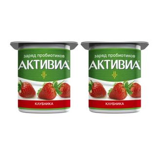 2x Йогурт Activia Клубника, 120 гр