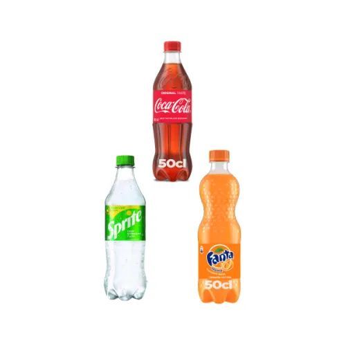 Coca -Cola, Fanta & Sprite Pack 50Cl X2 Each