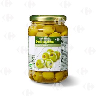 Bocal D'Olives Vertes Dénoyautées Carrefour 37CL