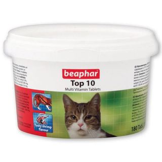 Beaphar TOP 10 Multivitamines Pour Chat 180 comprimés.