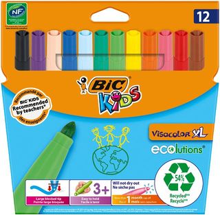 BIC Kids Visacolor XL Feutres De Coloriage À Pointe Large