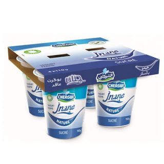 Yaourt ferme nature sucré Jnane 4x110g - CHERGUI