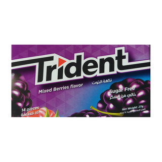 Chewing-gum Sans sucres saveur baies sauvages - TRIDENT