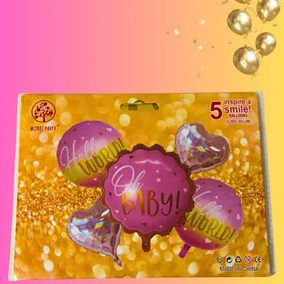 Pack Ballons Baby Girl 5pcs
