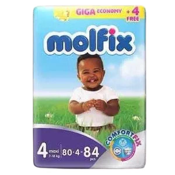 Molfix 4 Maxi 7-18Kg 80+4 Free