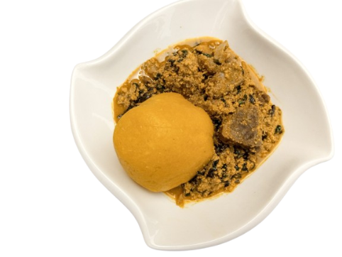 Nigerian Cuisine Eba-Garri  Soup Egusi